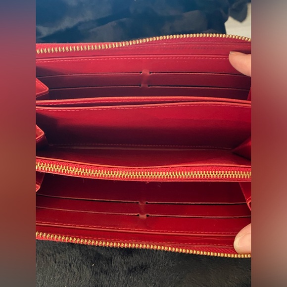 Louis Vuitton Monogram Vernis Patent Leather continental Wallet Scarlet Red - Picture 11 of 16